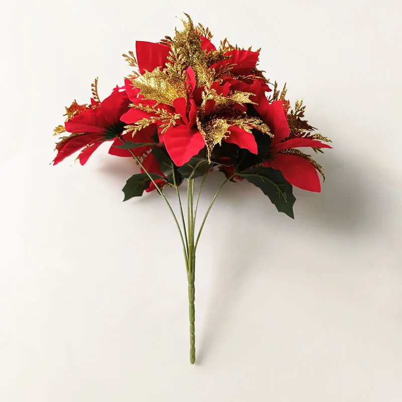 Standalone Decorations Christmas Flowers Christmas Party Enhances Festive Atmosphere Minimal Upkeep Requirement