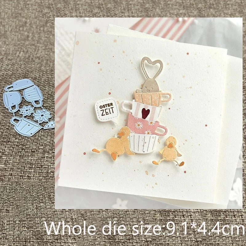 

Новый дизайн, металлическая вырубная форма-трафарет для декора цветочных чашек, вырубка для скрапбукинга, для альбомов, бумажных открыток, тиснения