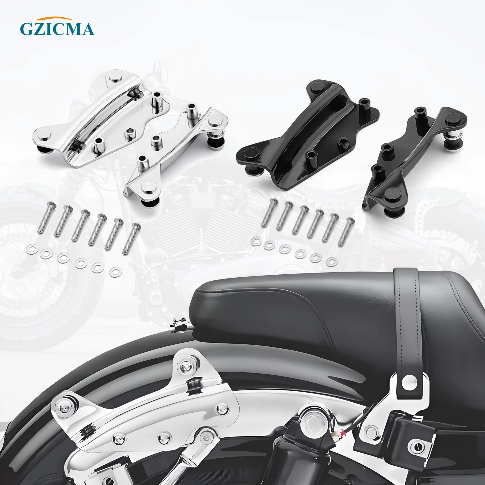 GZICMA 4-Point Quick Release Docking Hardware Kit Sissy Bar for Harley Touring 2009-2013 Road King Street Glide Electra Glide