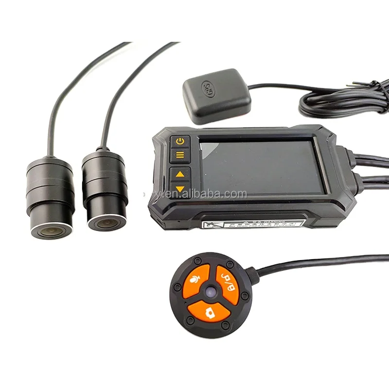 Dash Cam Waterproof Dual Lens Front Rear View Video Recorder Wifi Motorcycle DVR Dash Camera 3 Inch 1080P Universal Support