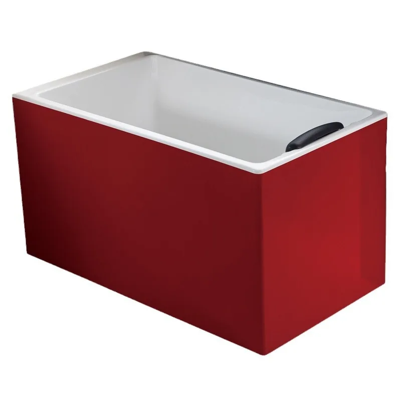 

Small apartment deepened acrylic independent two-sided skirt bathtub, seated and seatless multi-color optional
