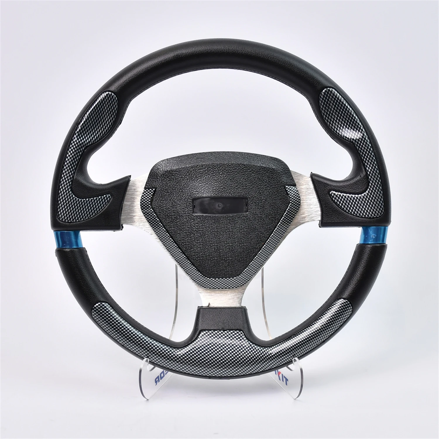 Non perforated aluminum bracket steering wheel 320mm PU car steering wheel