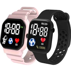 NEW LED Digital Watch For Kids Boys Girls Football Sports Watches Silicone Digital Watch Casual Childrens Electronic Wristwatch