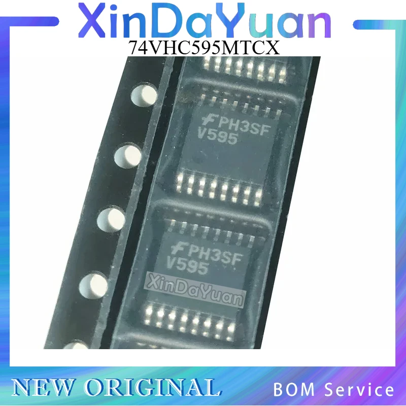 10 pcs 74VHC595MTCX TSSOP-16  V595 8-bit Shift Register