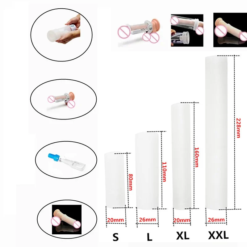 Удлинитель для пениса, рукав для головки для увеличения пениса, насос для растяжки пениса, многоразовый силиконовый рукав для гениталий, различные