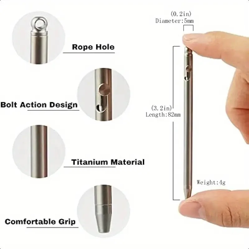 Portable Mini Titanium Pen EDC Gadget Outdoor Personality Creative Signature Pen