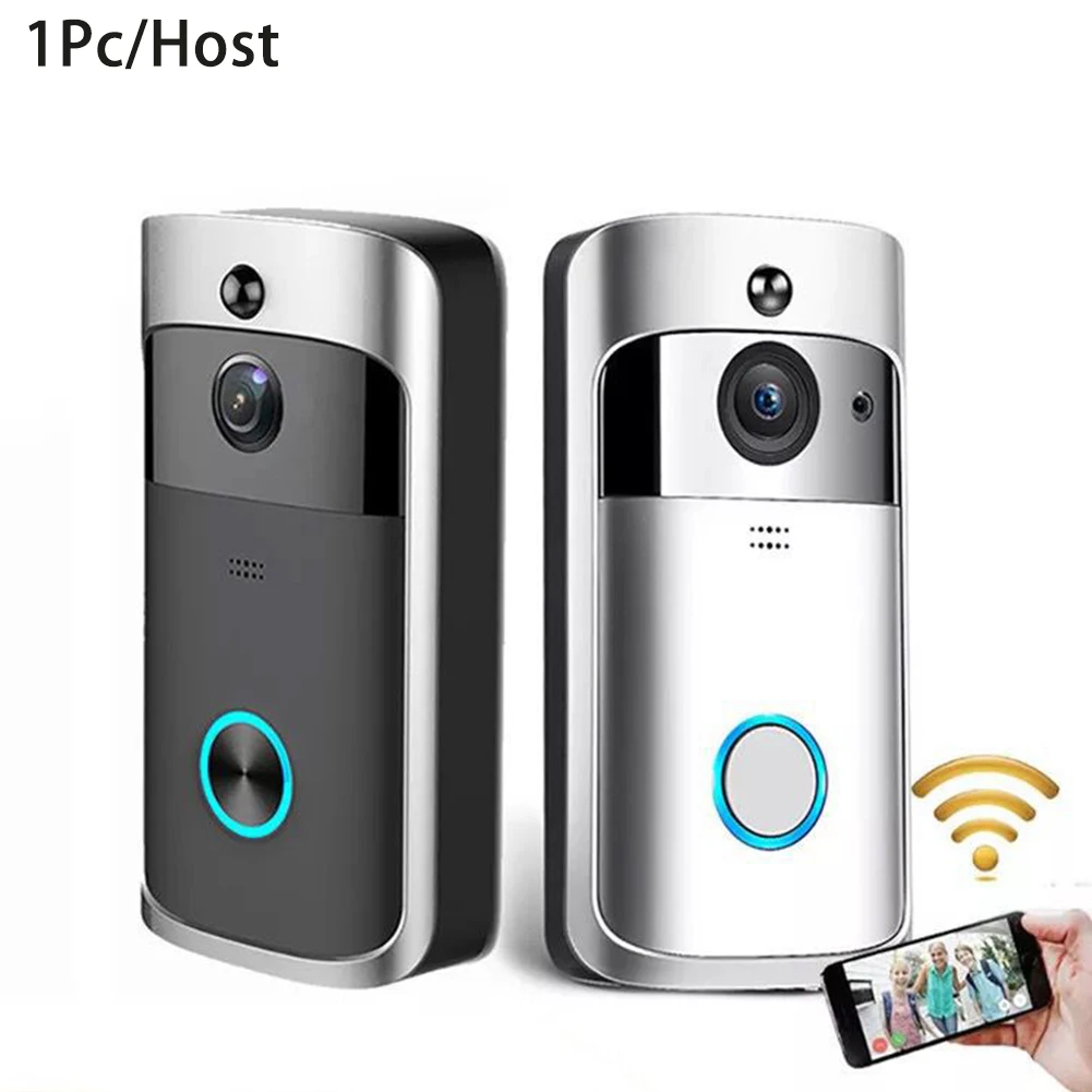 جرس باب فيديو للكشف عن الحركة ، تحكم بالتطبيق ، صوت بااتجاهين ، شاشة عن بعد ، مكتب منزلي ، ABS لاسلكي ، واي فاي اتصال داخلي ذكي مرئي