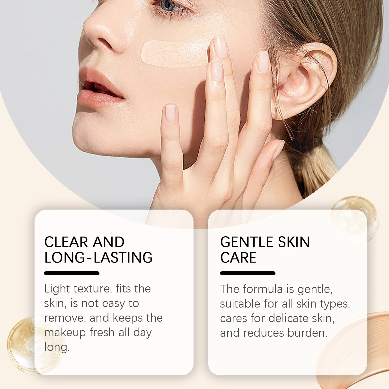 Eelhope กันน้ําครอบคลุม Foundation Oil Control Matte Liquid Makeup Base คอนซีลเลอร์ Full Coverage Face Foundation เครื่องสําอาง