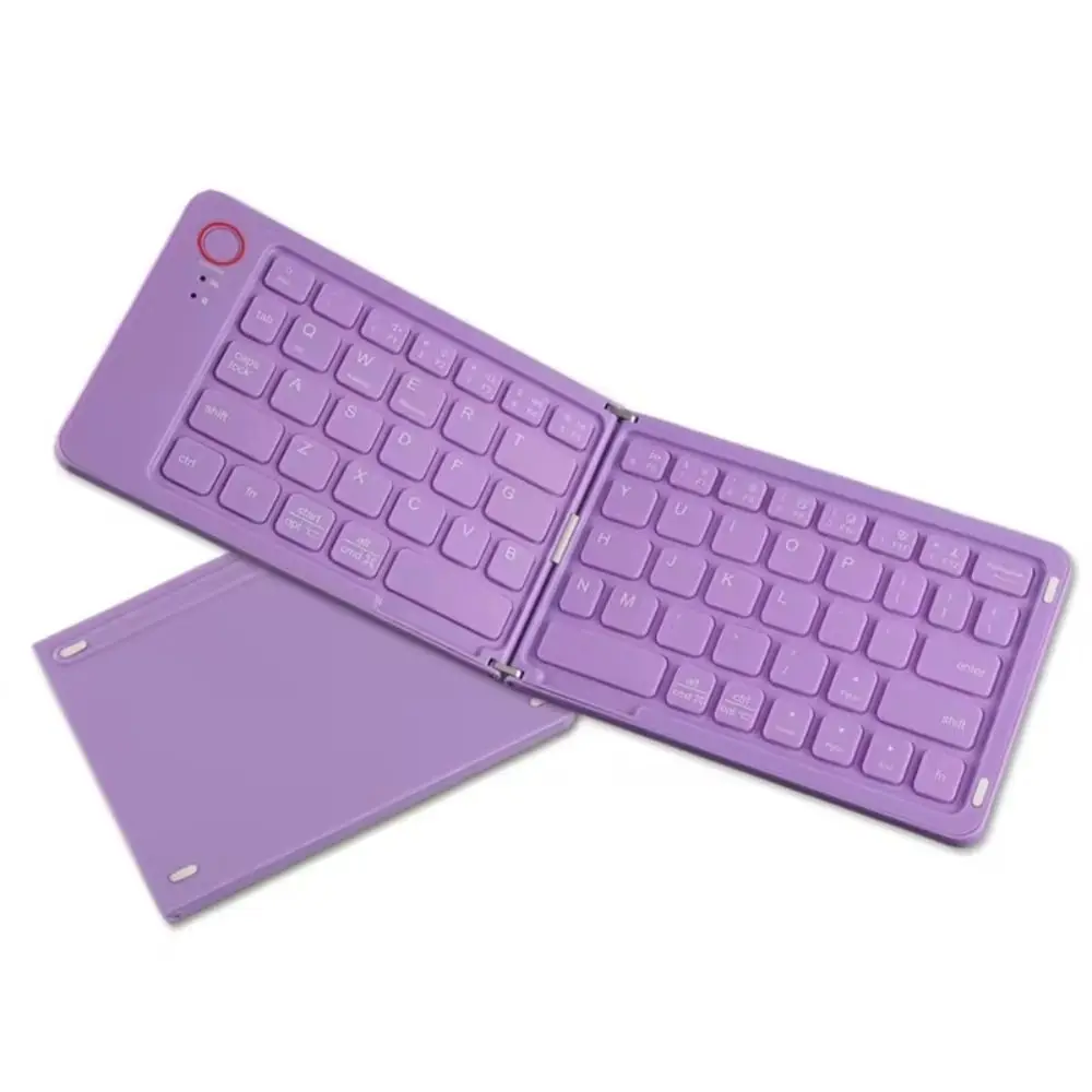 

Portable Mute Bluetooth Keyboard Wireless Foldable Mini Keyboard Creative Accessories Keyboard Holder for IOS/Android/Windows