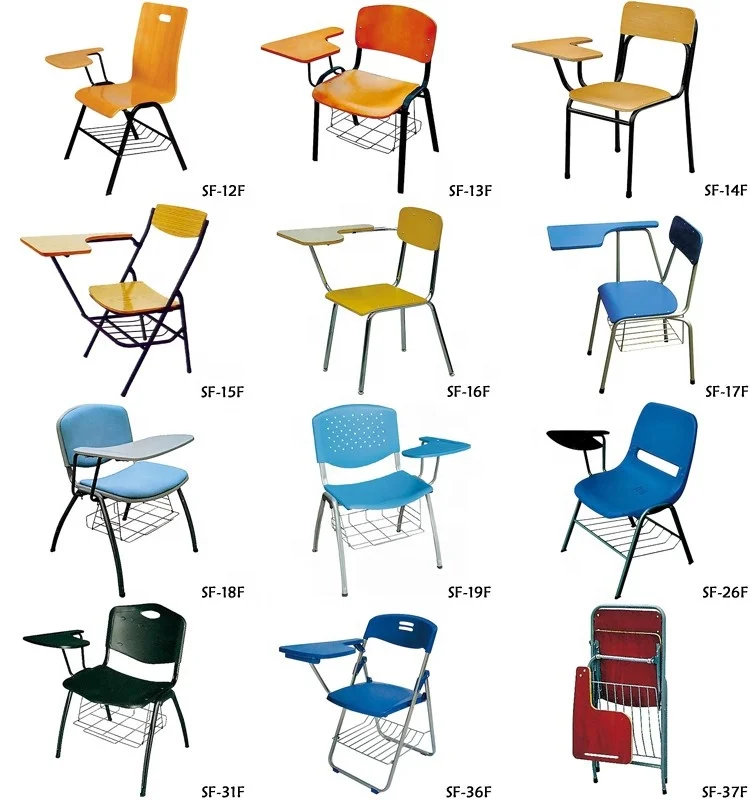 College School Student Training Chair Office Meeting Room Conference Room Chair with Writing Pad