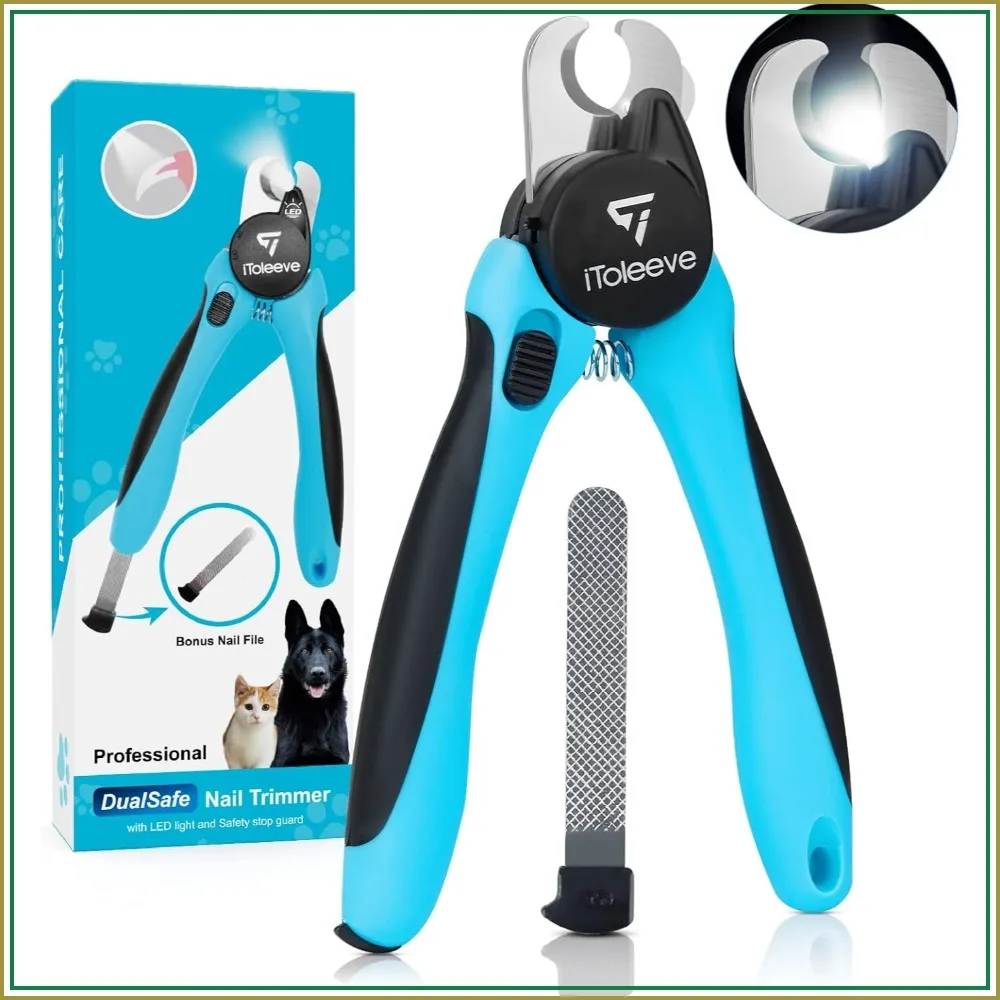 

LED Dog Nail Clipper with Light, Safe & Easy Trimmer for Thick Nails, Quick Sensor, Avoid Over Cutting, for Cats & Dogs
