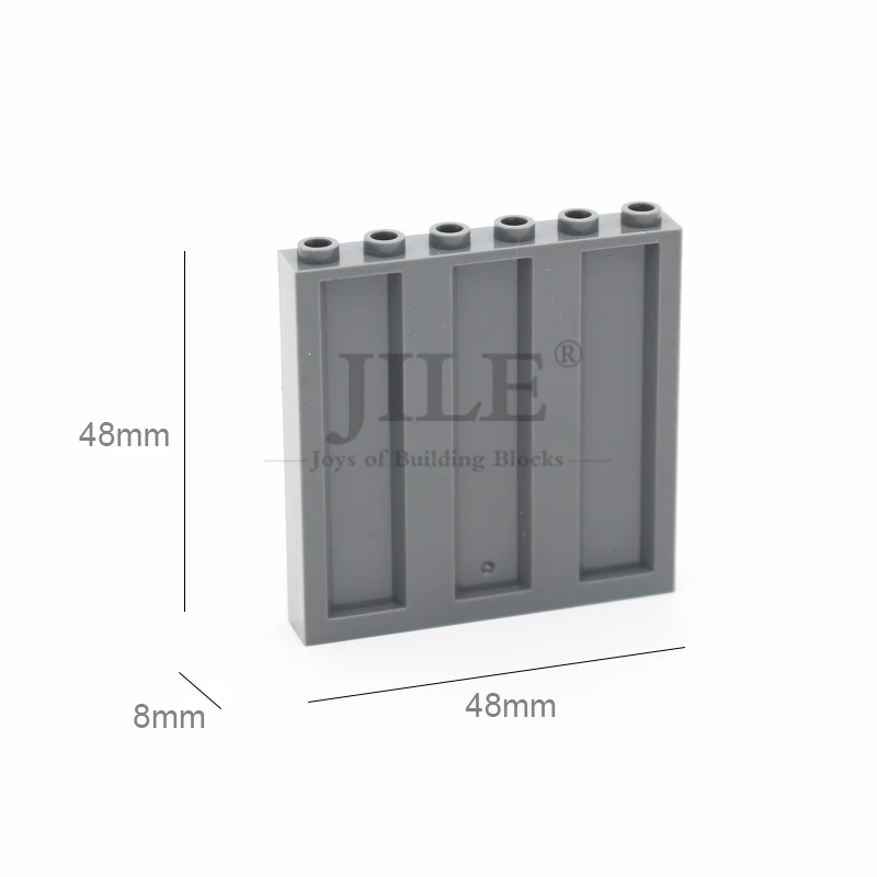 Moc Military Enclosing Wall Steel Panel 1x6x5 with Corrugated Profile 23405 Fence Building Blocks Bricks Compatible Container