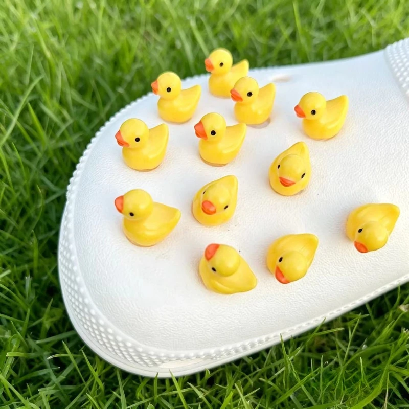 Whole Set Hot Sale DIY Hole Shoes Charms for Cute duckling Handmade Charms Designer Quality Garden Shoe Decoration Girl Gift
