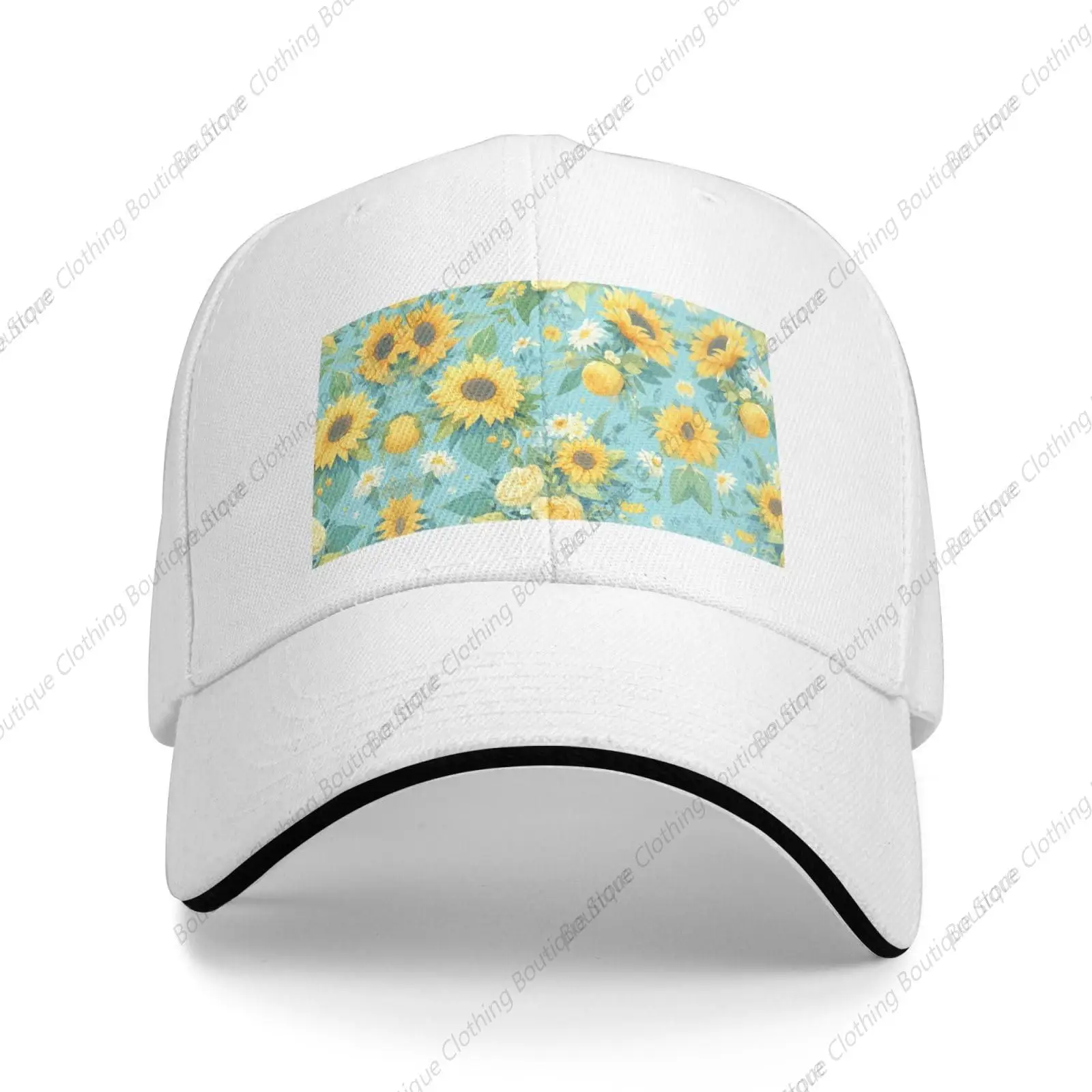 

Yellow chrysanthemum Comfortable and breathable casual sandwich baseball cap - light and dry, curved brim hat