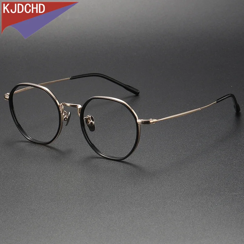 

2024 Acetate Titanium Glasses Frame Men Women Vintage Round Prescription Eyeglasses Myopia Optical Spectacles Eyewear