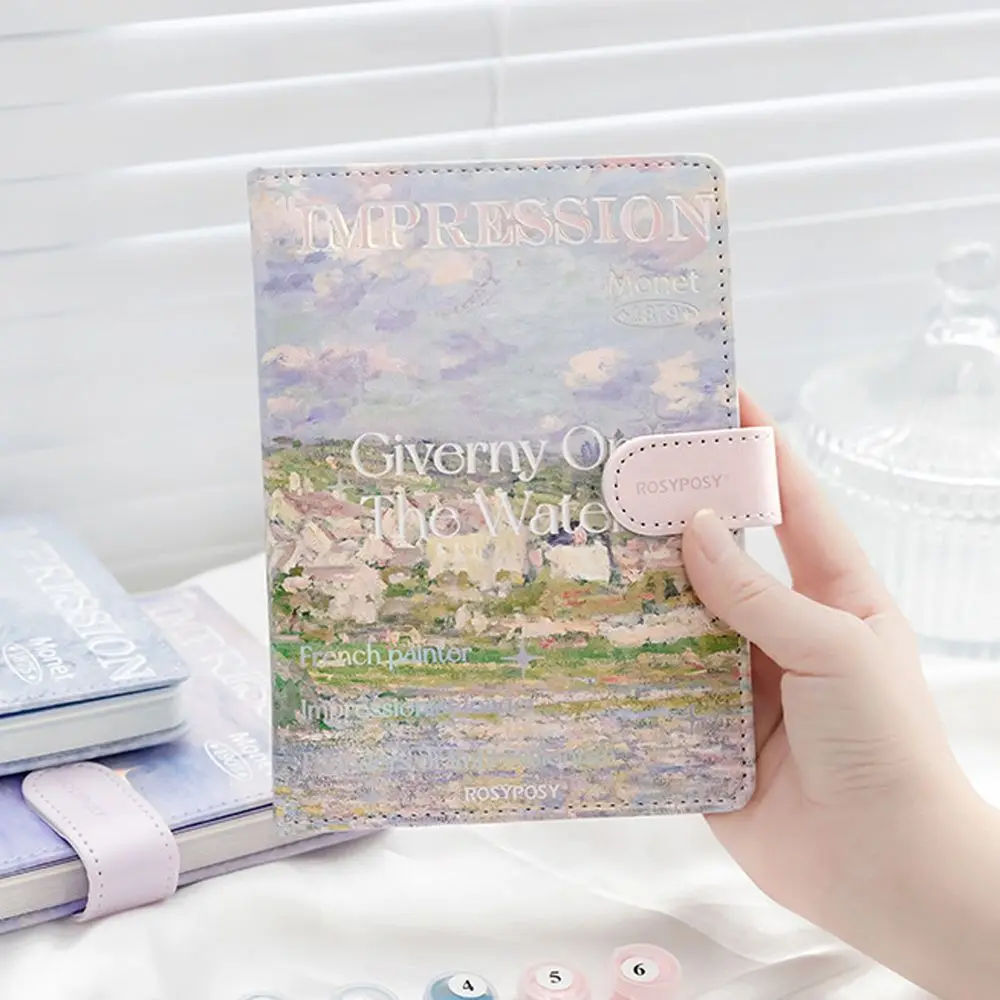 Creativity Creative Magnetic Buckle Oil Painting Writing Pads Landscape DIY Scrapbook Notepad Scenery Notebook Handbook view 4