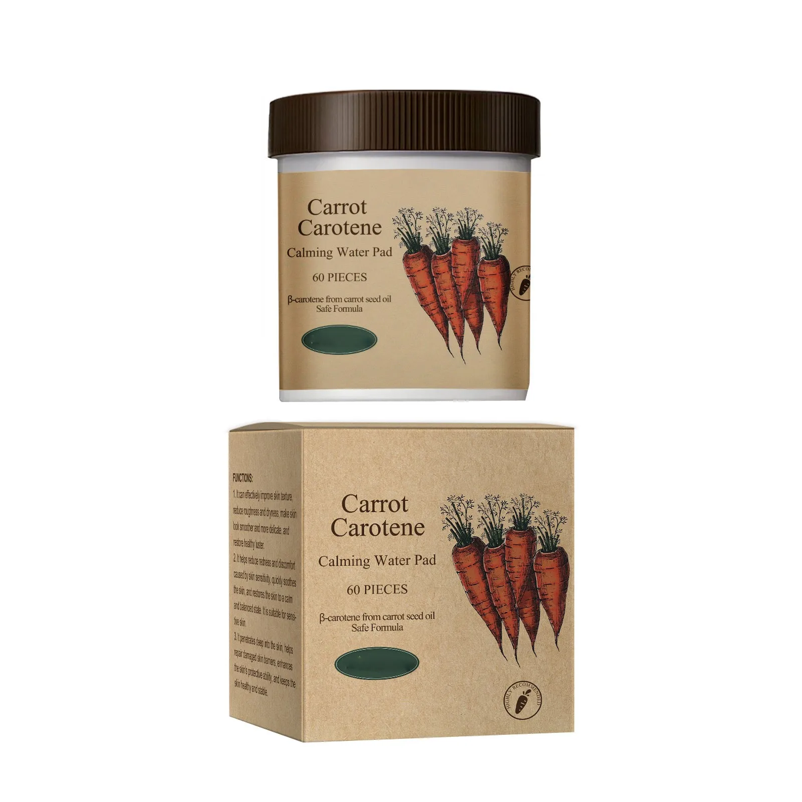 NEW Carotene Skin Care Tablets, Facial Repairing Skin, Refreshing And Not Tight Gently Clean Pores 10ml