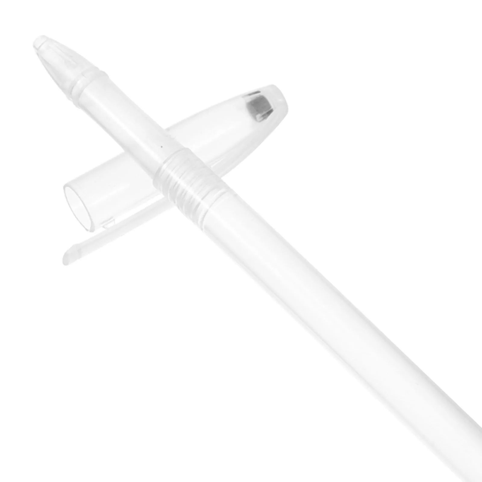 50Pcs Transparent Plastic Pen Shells Empty Refillable Tubes Compatible with Gel Pen Ink Smooth Writing Supplies