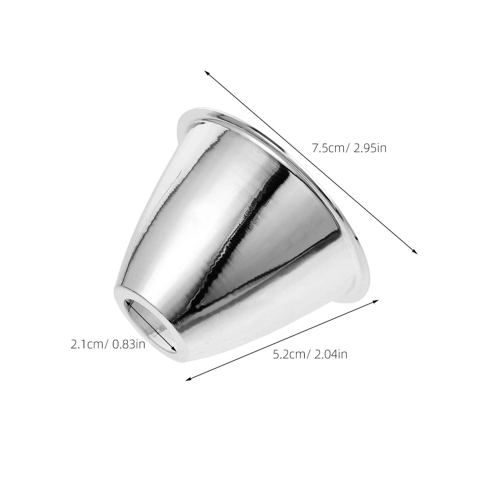 2Pcs Handheld Flashlight Reflector Metal Cup Replacement Outdoor Camping LED Reflector Lamp Shade Spotlight Repair Accessory