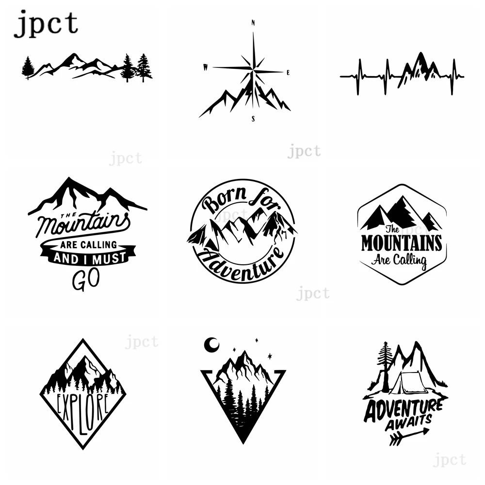 Body stickers waterproof car accessories hot mountain and compass car stickers large art pattern art vinyl