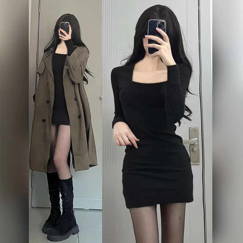 

Платья Женское платье Заручини Гость Осенняя шерстяная жаккардовая елочка с лацканами Плиссированная шелковистая талия Повседневное городское искусство Ежедневно