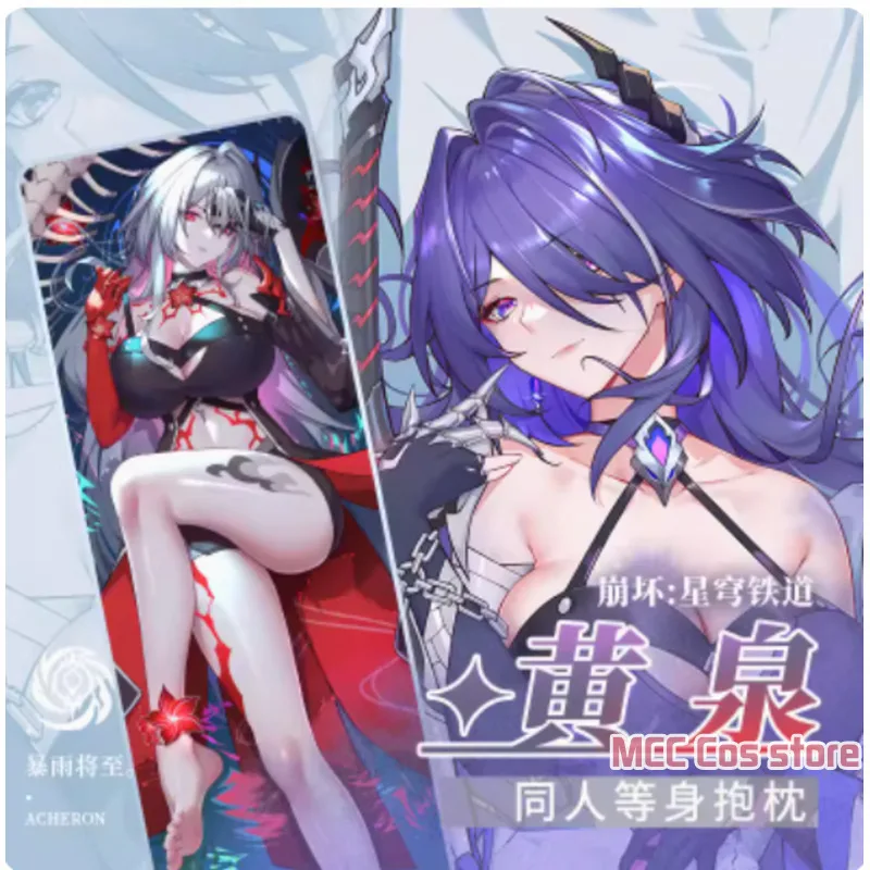 

Japanese Anime Honkai: Star Rail Acheron Sexy Dakimakura Hing Body Case Otaku Pillow Cushion Cover Bedding Gifts ECYS