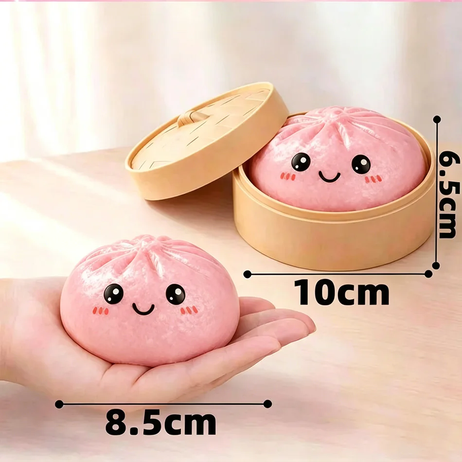 Dumplings scintillants colorés en 6 styles avec boîte – Jouet sensoriel anti-stress à presser