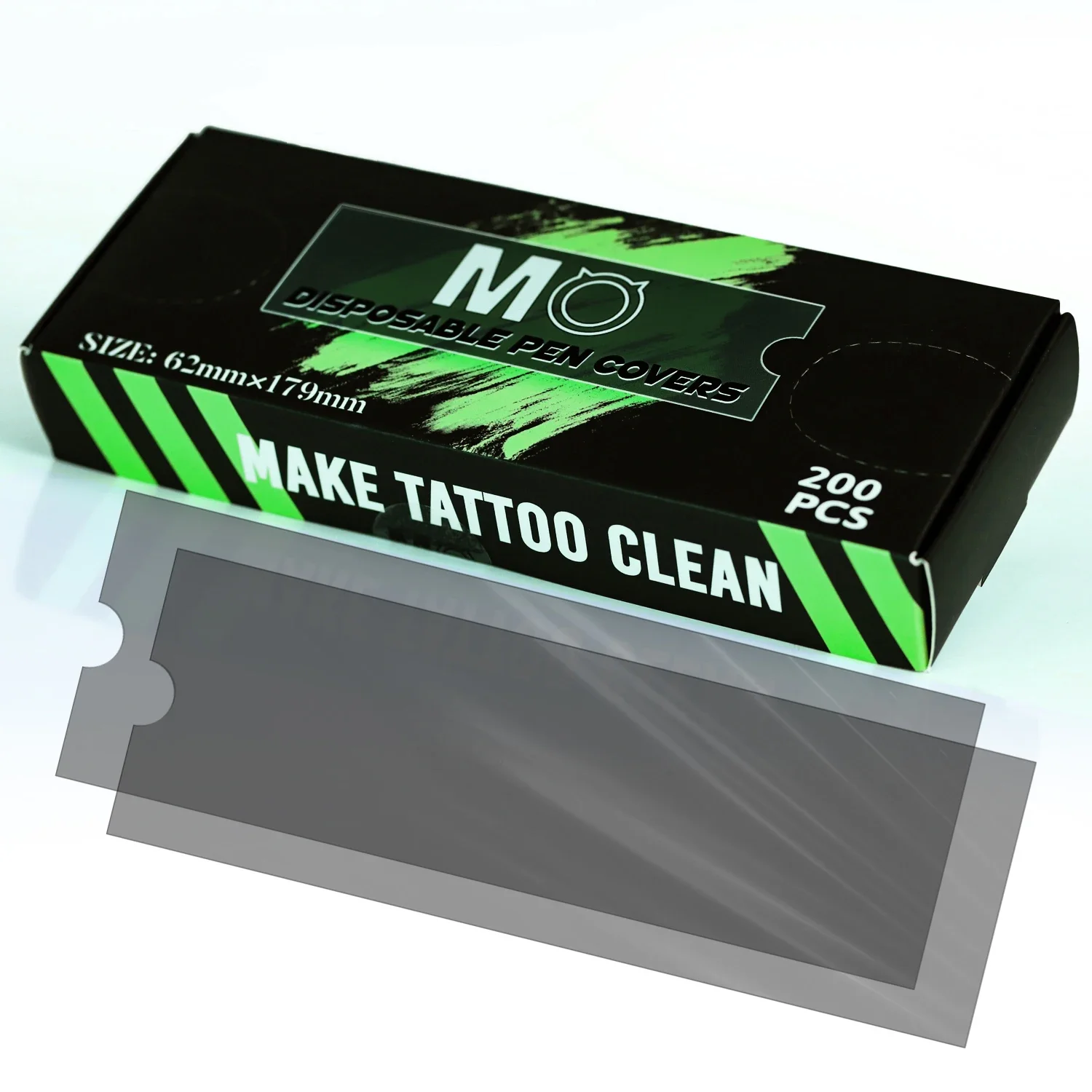 

MO Чехлы на шнуры для тату-машины, черные одноразовые сумки для тату-машины Mo, ручка для ручки, 200 шт., для профессионального искусства татуировок