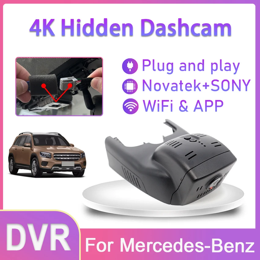 4K UHD Car Video Recorder Wifi DVR Dash Cam For Mercedes-Benz A Class A250 W117 200 cdi W176 For MB CLA180 CLA200 2013 2014 2015