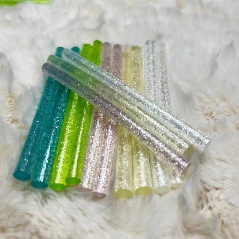 20Pcs/lot Dream Princess Series Hot melt glue stick Shiny Star Color DIY 7mm Mermaid tears