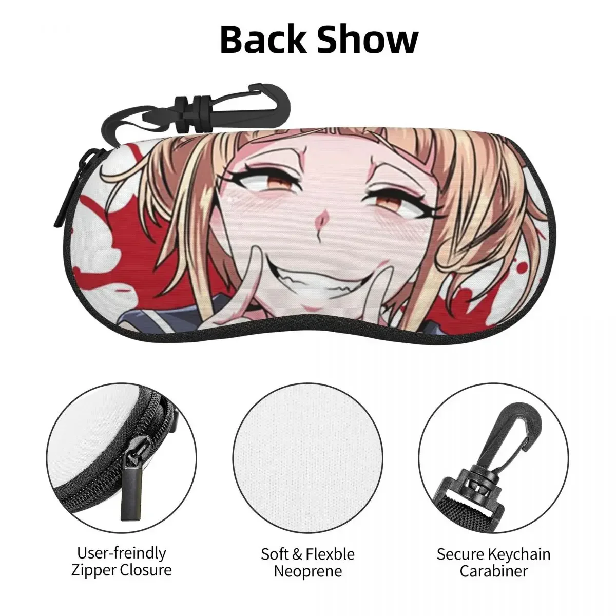 Himiko Toga Boku No My Hero Academia (8) Custodia protettiva per occhiali da sole Scatola protettiva per donna Uomo Custodia morbida per occhiali
