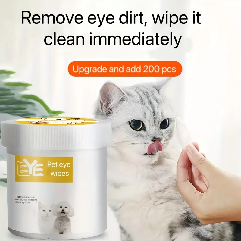 200pcs Pet Eye Wet Wipes 6