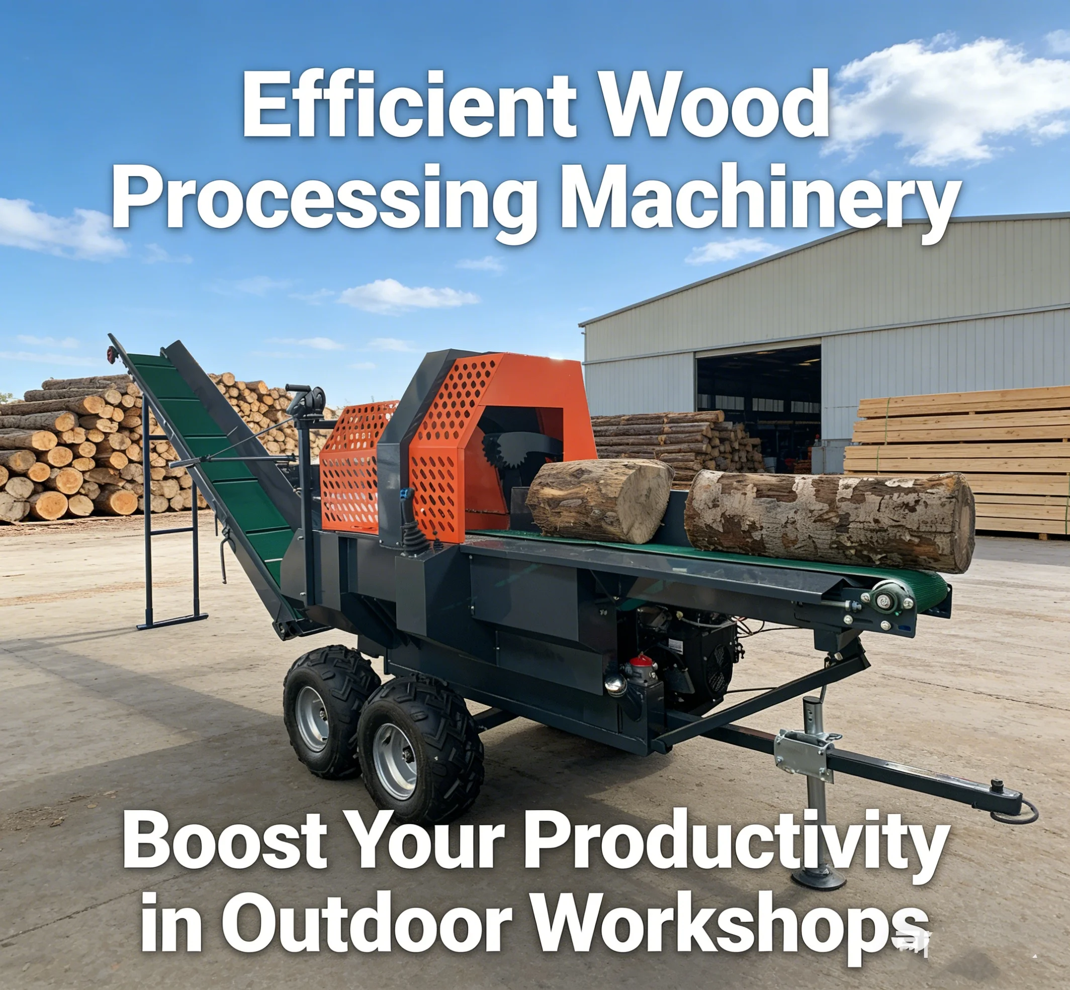 YG 30ton Timber Wood Processing Machine Lumber Splitting Machines Firewood Processor with high-quality engine