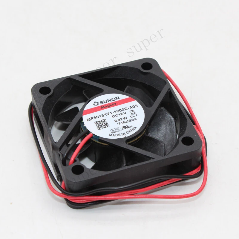 S+    SUNON MF50151V1-1000C-A99 5015 DC12V 0.92W 2-wire Ball Bearing Cooling Fan