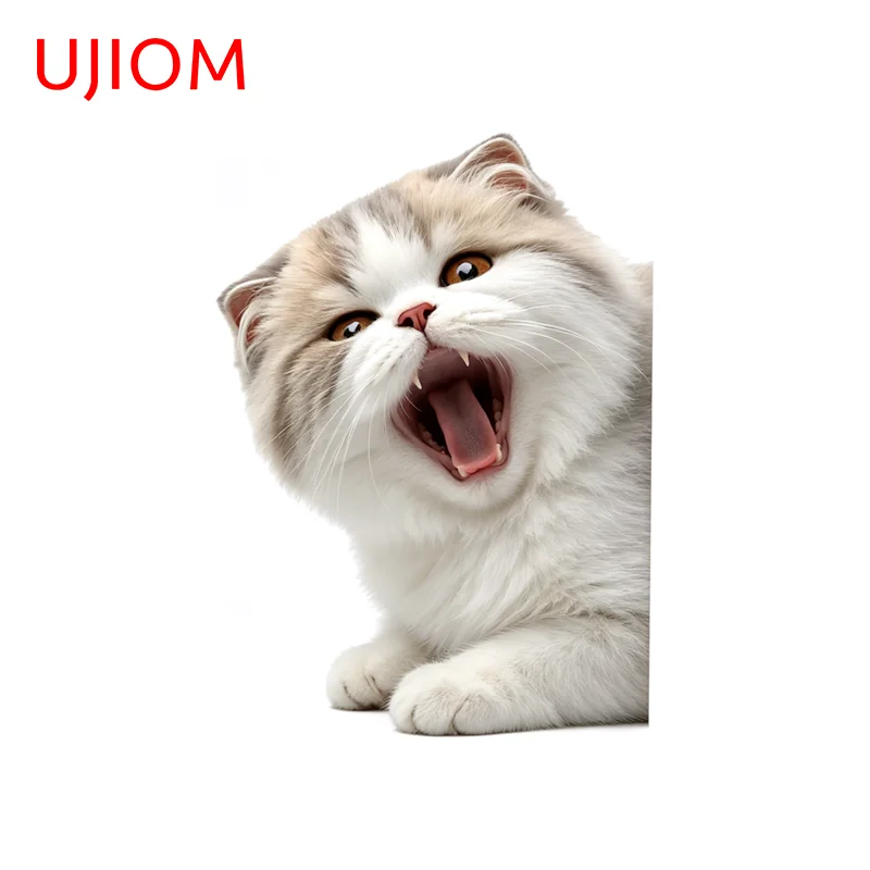 UJIOM Cat Artistic Peeker Graphics Wall Sticker Delicate Attractive Ingenious HD Pattern Decal Vinyl Game Room Decoration