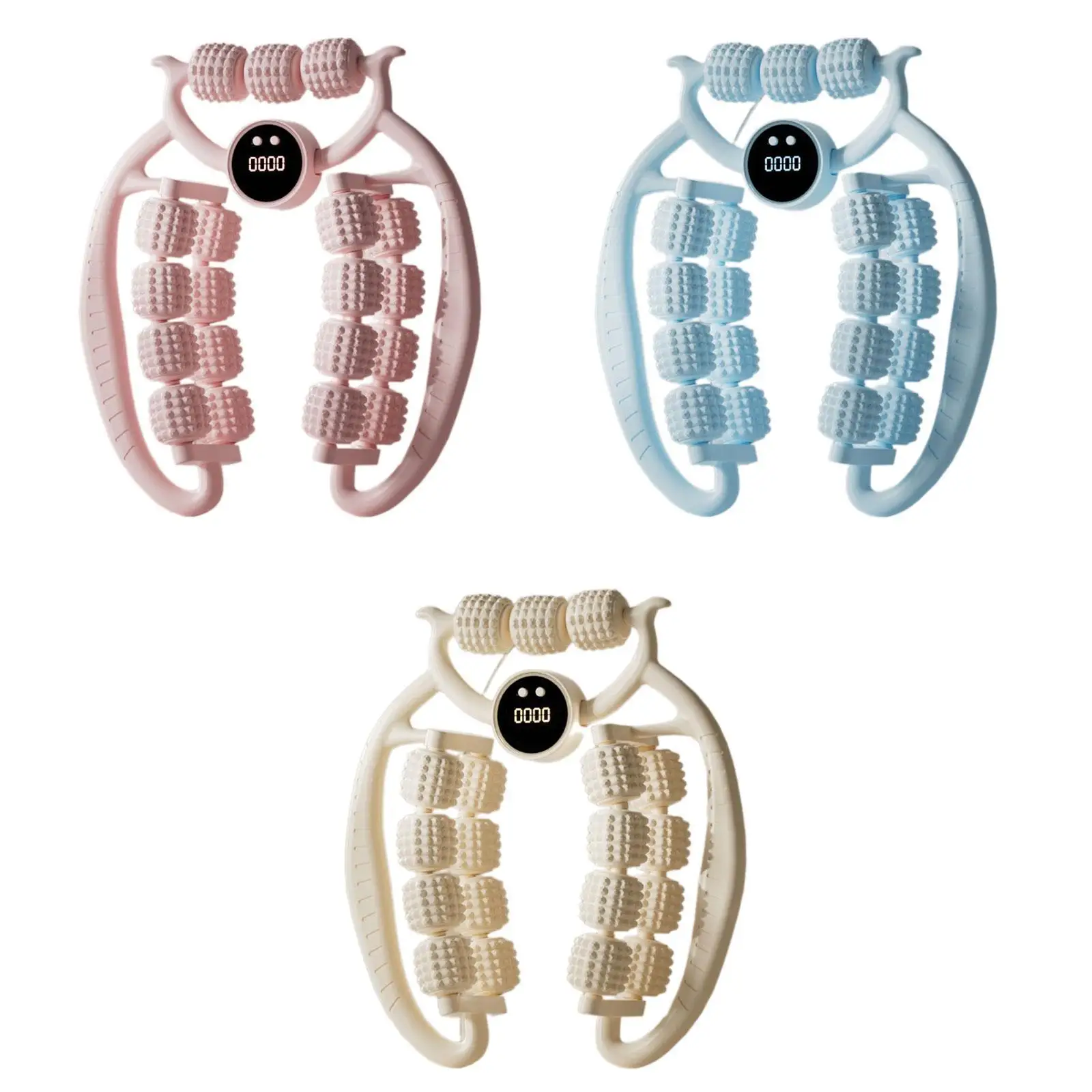 

Ролик для массажа ног, ручной ролик для подсчета, тренировки, эргономичный универсальный ролик для бедер для тренажерного зала, бедра, теленка, фитнеса, йоги, друзей