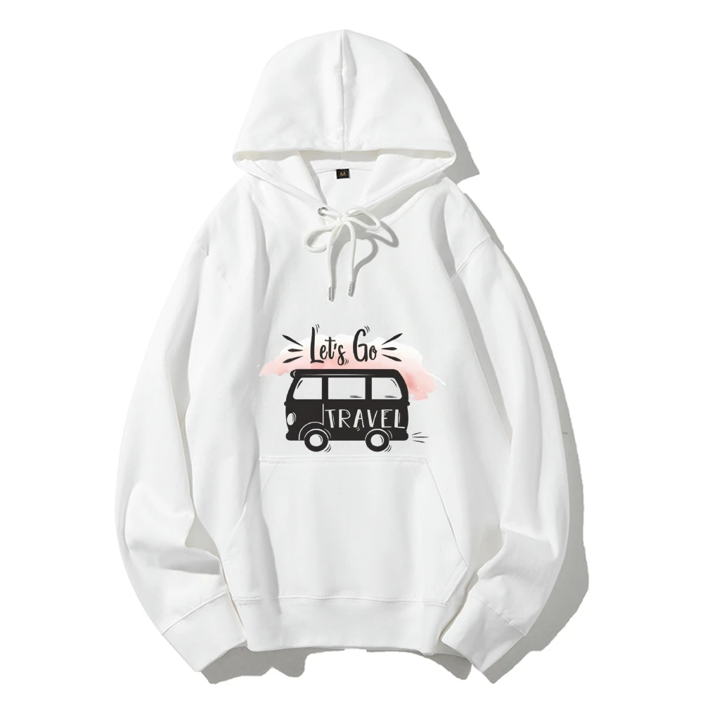 

Y2k Graphic Hoodie Let's Go Travel Print Adventurous Exciting and Free-Spirited Soft Fabric for Journey-Inspired Casual Looks