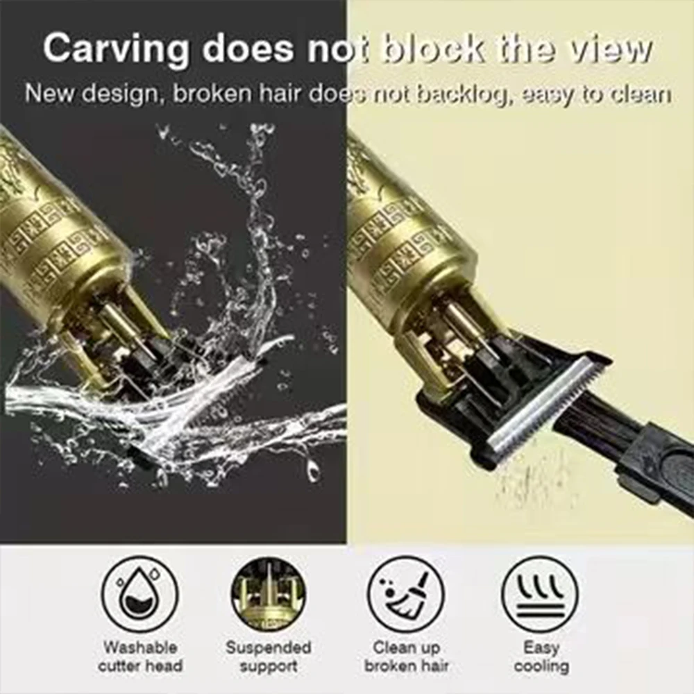 ماكينة حلاقة رجالية احترافية من الأجهزة المنزلية، ماكينة حلاقة صغيرة بتصميم تنين