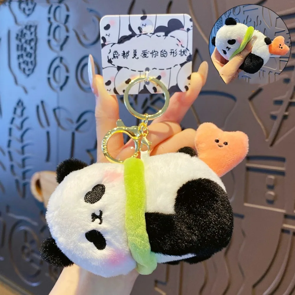 Bag Accessories PP Cotton Capybara Doll Keychain Pig Mental Plush Dog Pendant Simulation Beeping Love Animal Key Ring School