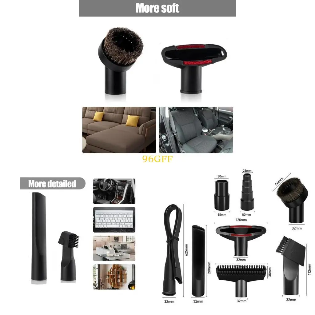 96GF 8PCS Practical Upholstery Nozzle Mattress Nozzle Crevice Nozzle Vacuum Cleaner Accessories Vacuum Cleaner Gaps Nozzles