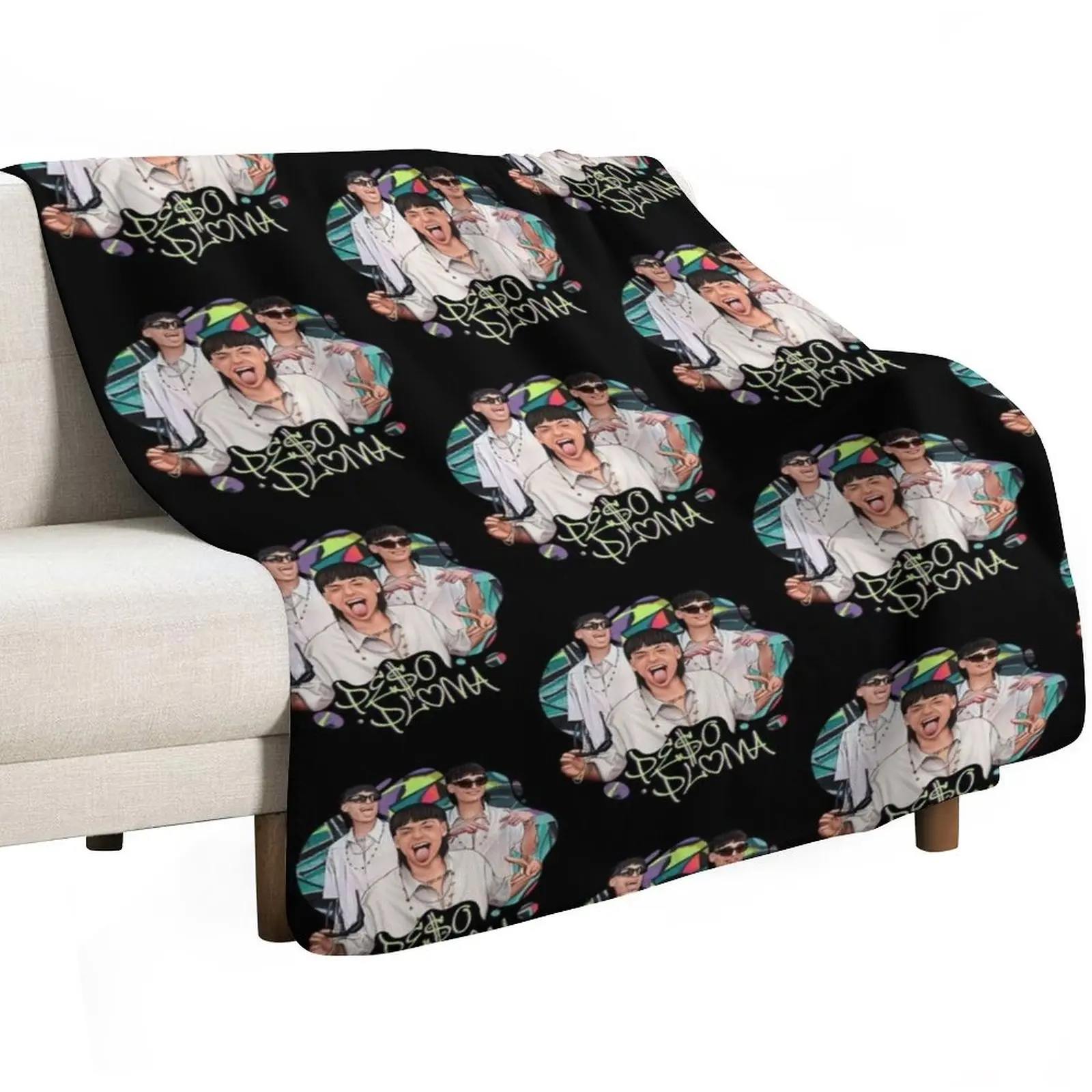 Peso Pluma Throw Blanket manga Warm Flannel Fabric blankets ands Soft Plush Plaid warm winter Blankets