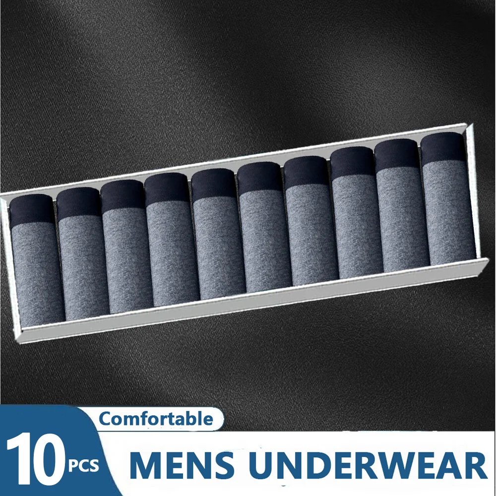 10Pcs/Lot Men\'s Sexy Underwear Boxer Shorts Fashion Soft Comfortable Boxer Shorts Breathable Antibacterial Men\'s Shorts 4XL