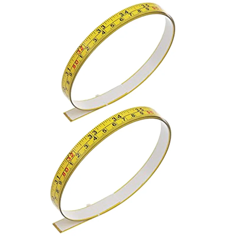 FAAJ-Set Of 4 Self Adhesive Tape Measures And Metric Graduated Tape Measures With Adhesive Woodworking Saw And Plotting