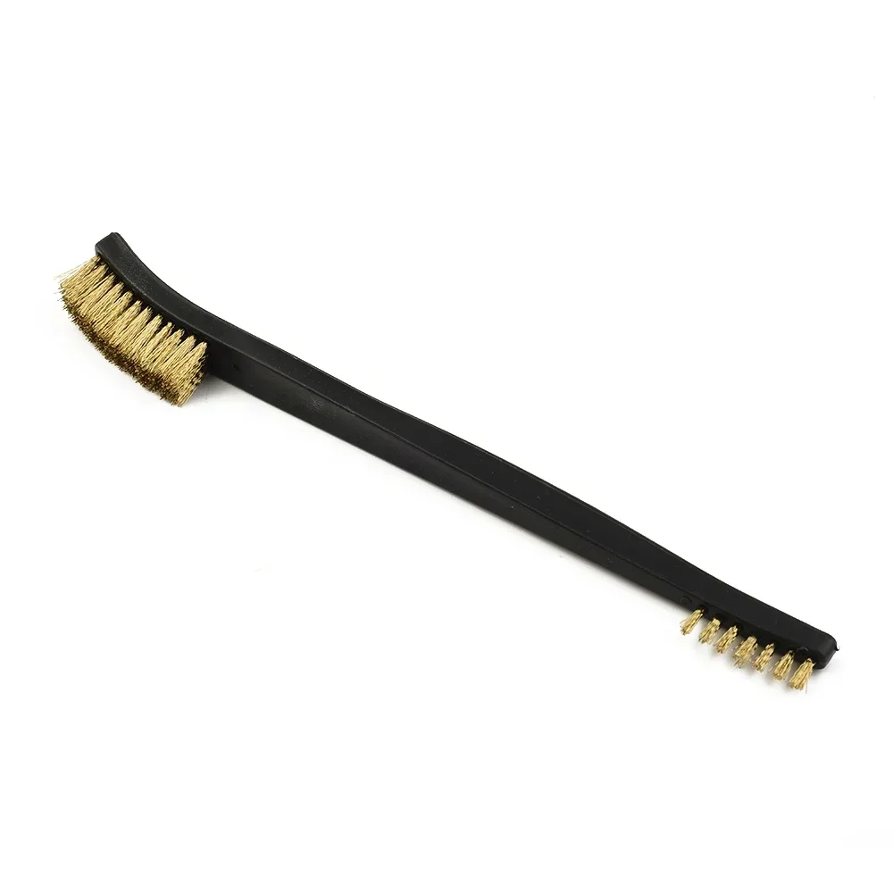 Imagem -03 - Conjunto de Escova de Fio de Cabeça Dupla Peças Aço Latão Nylon Limpeza Polimento Ferrugem de Metal Remoção de Ferrugem de Duas Cabeças e Escova de Limpeza