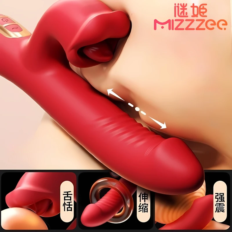 MizzZee Tongue Dildo Vibrator for Women Clitoris Adult Sex Toys Couple Female Masturbator 18