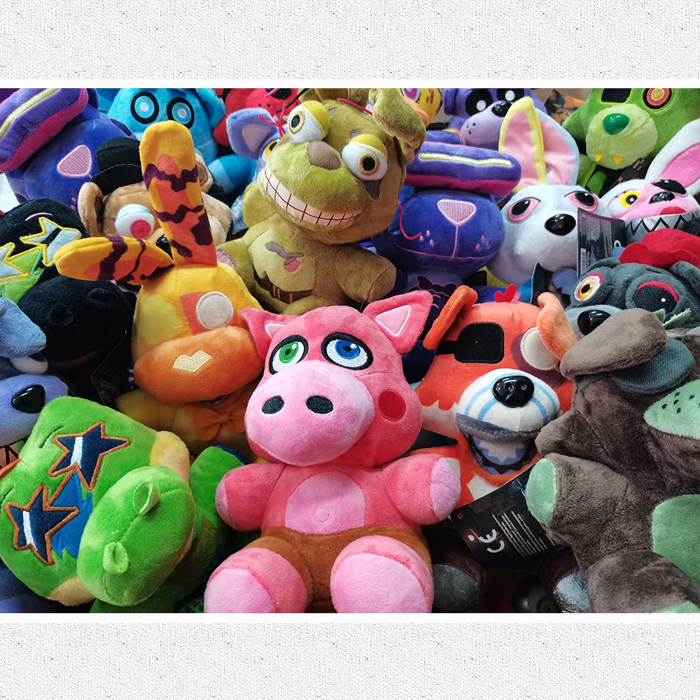 10pcs FNAF Plush Toys Five Night At Freddy Bear Bonnie Chica Baby Ballora Foxy Plush Stuffed Toys Doll Gifts