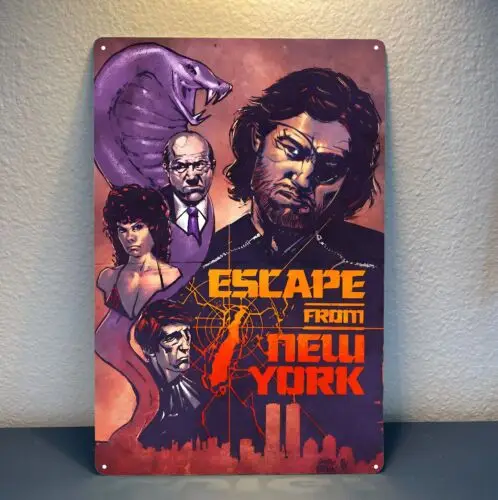 Escape From New York Movie Metal Poster - Collectable Tin Sign 20x30cm