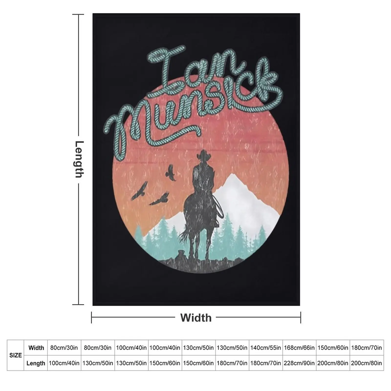 Ian munsick m erch Sunset Ride\t Throw Blanket Sofas Weighted Furrys valentine gift ideas Hairy Nap Blankets