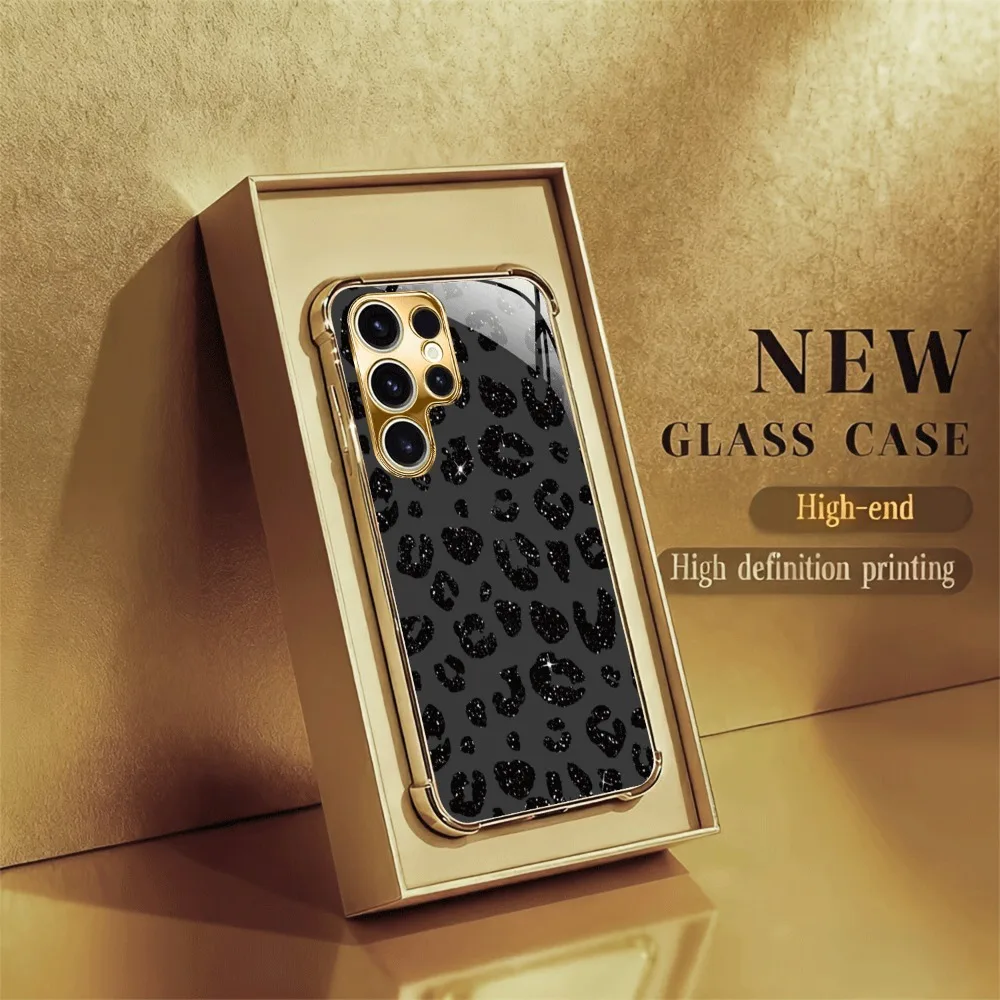 

Luxury Leopard Print Shockproof Phone Case Compatible with SamsungGalaxyS26/S25/S24/S23 Ultra /S22 Ultra/S20 Ultra/56/A72/A73 5G
