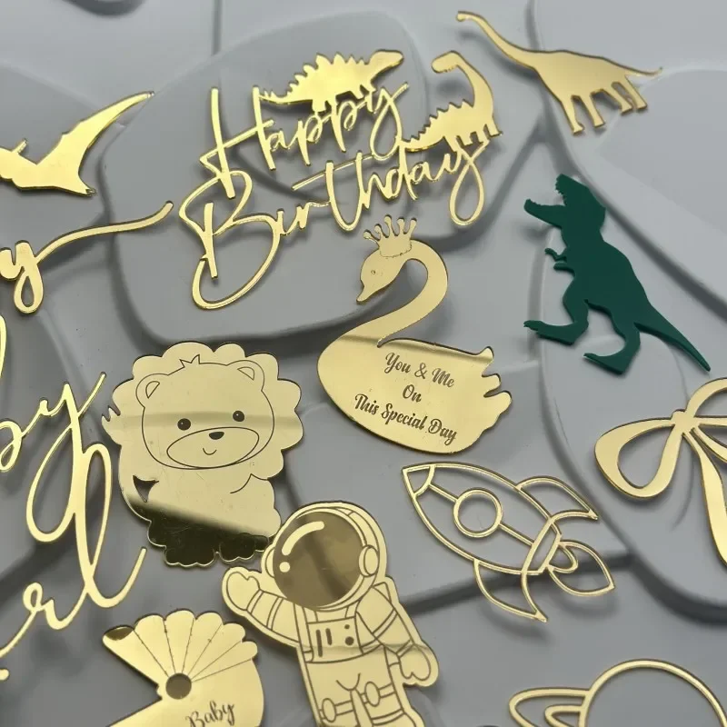 Acryl Oh Baby Kuchen Topper für 1. Geburtstag Party Dekorationen Jungen Mädchen Baby Dusche Cupcake Dekor Feier Liefert – Detail 2